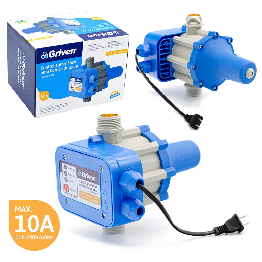 Control automatico de presion para bomba de agua GRIVEN