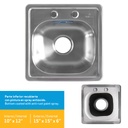 Fregadero indvidual acero inoxidable GRIVEN (25cm x 30cm)