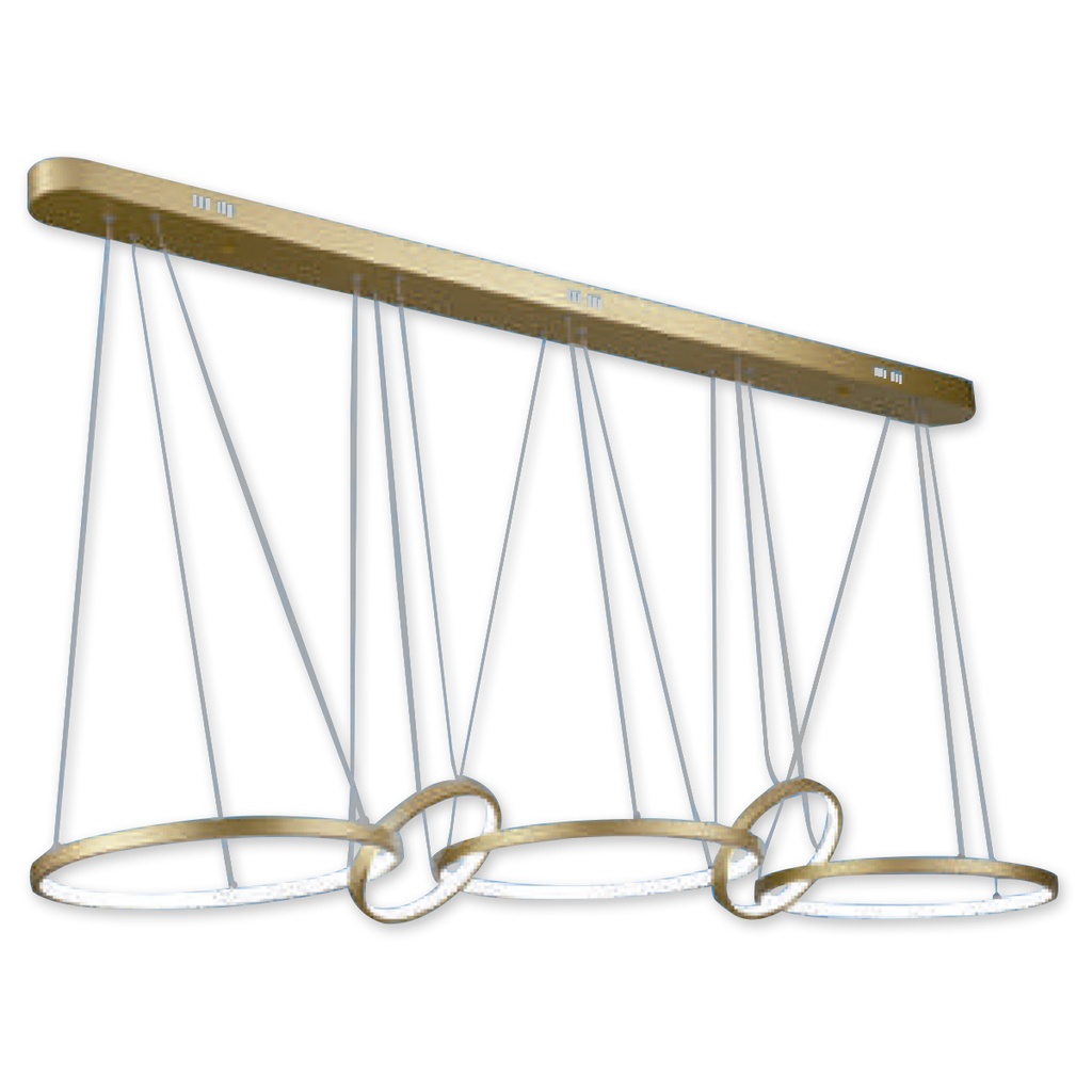 LAMPARA LED COLGANTE 80W 5 ANILLOS ANGEL LIGHT 