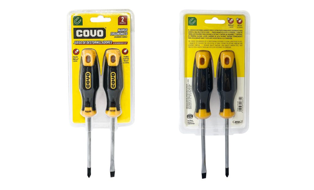 Destornillador 4'' COVO (set 2pz)