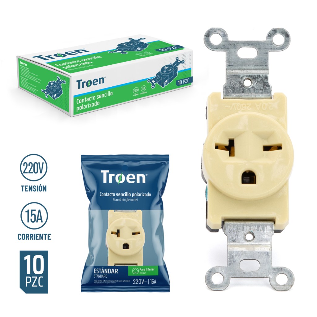 Tomarriente 20a 250V TROEN (beige)