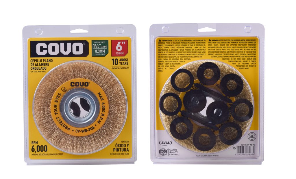 Cepillo plano de alambre ondulado COVO