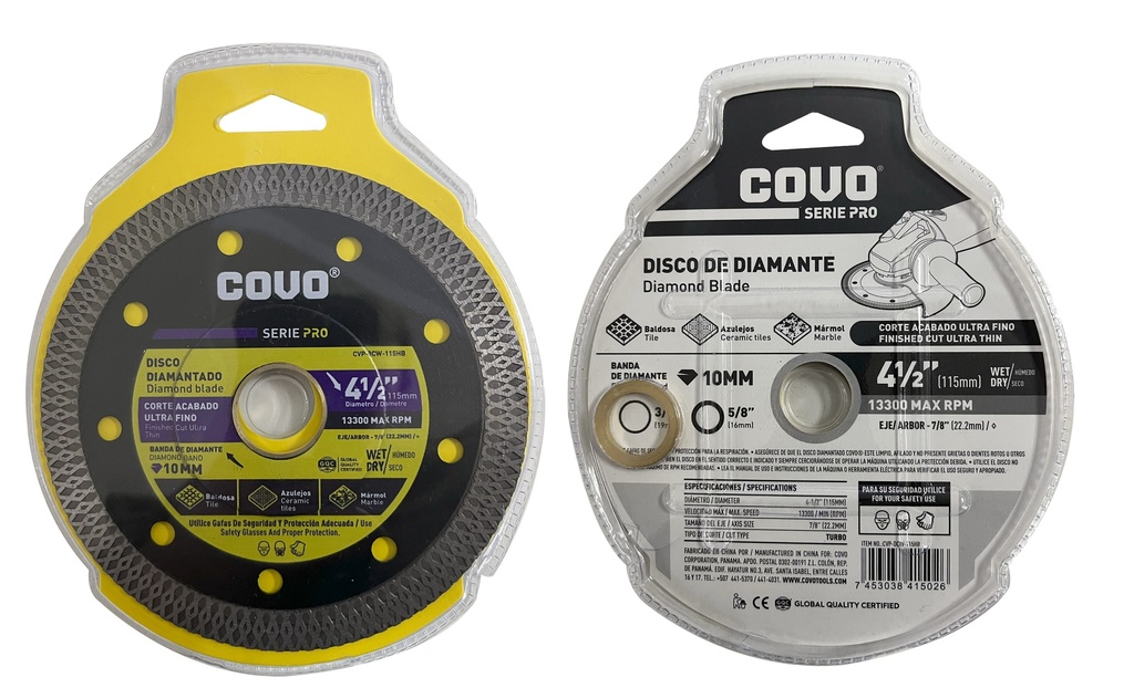 Disco diamantado COVO (ultrafino)