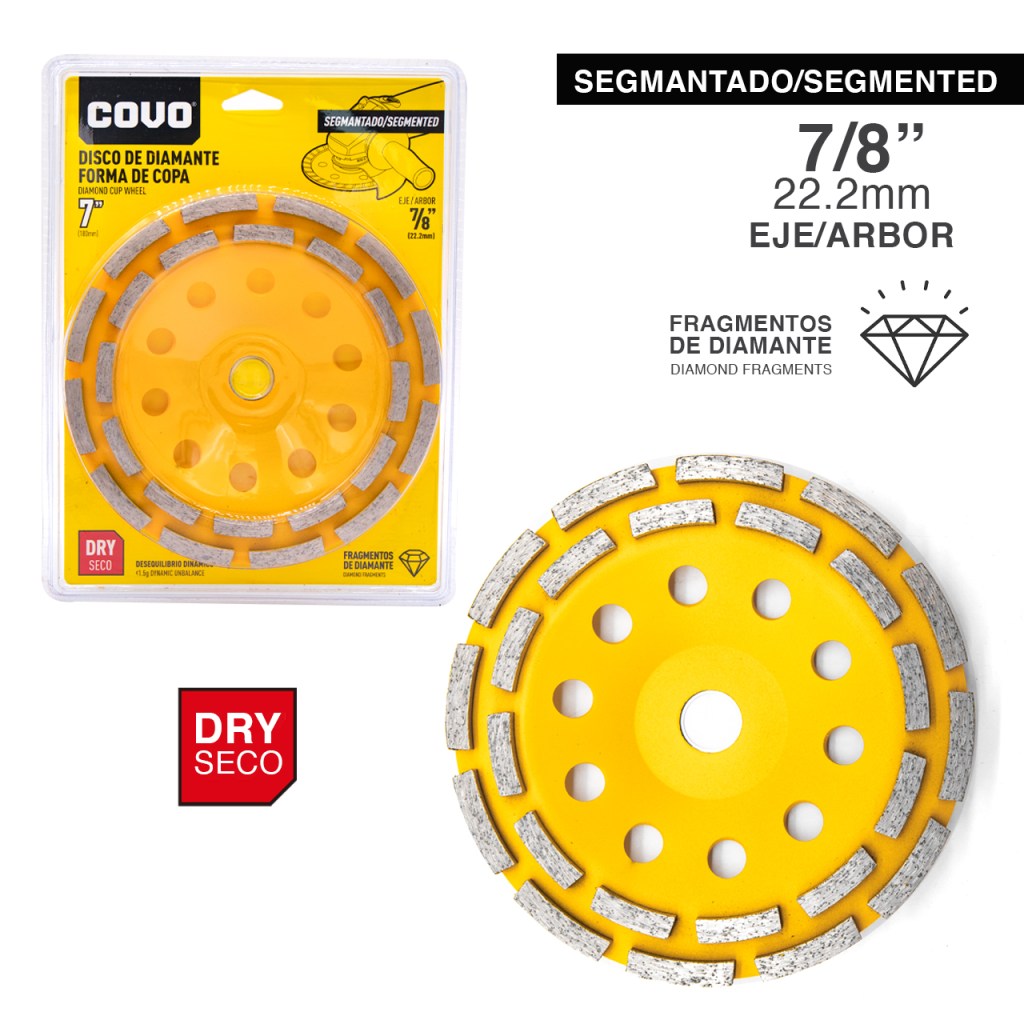 Disco diamantado segmentado COVO (centro deprimido)