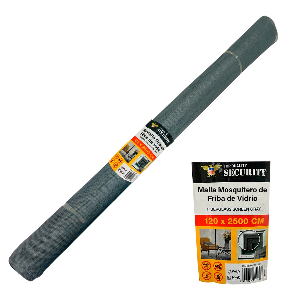 Malla mosquitero fibra de vidrio SECURITY (rollo)