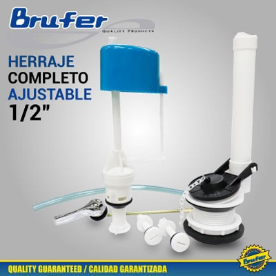 Herraje para w.c. 2'' BRUFER (1/2'')