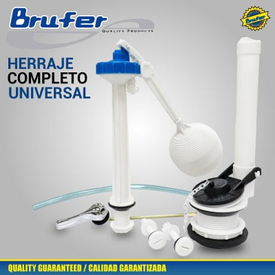 Herraje para w.c. 2'' BRUFER (manija frontal)
