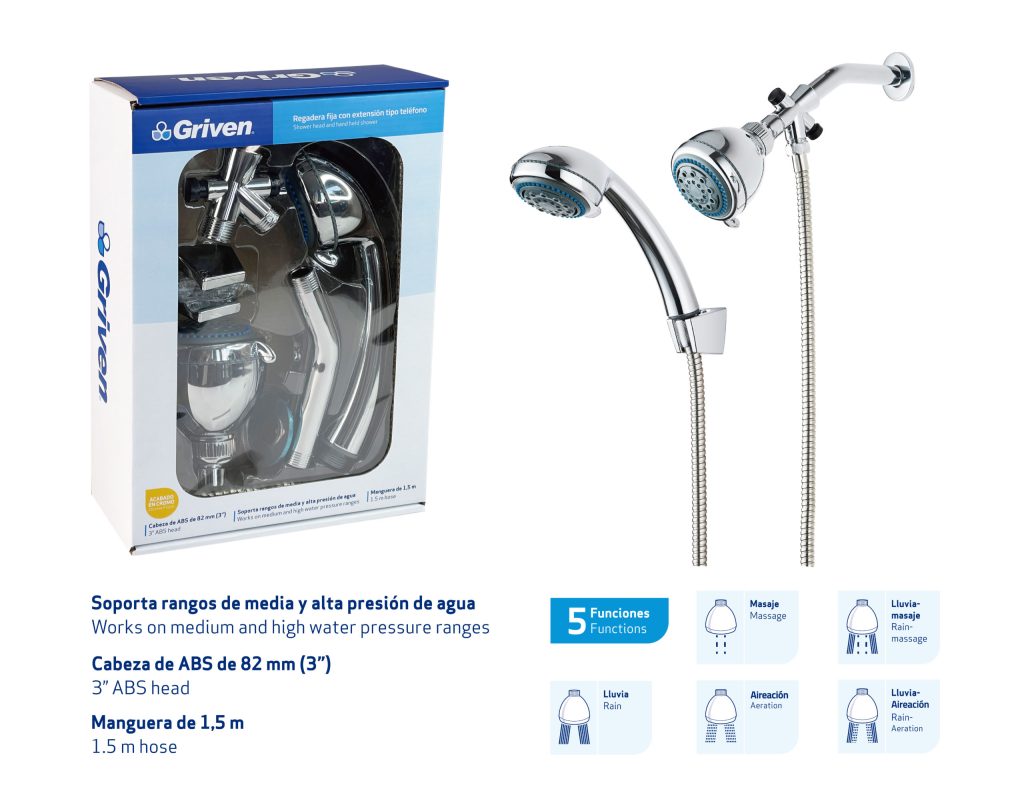 Regadera GRIVEN (set 6pz)
