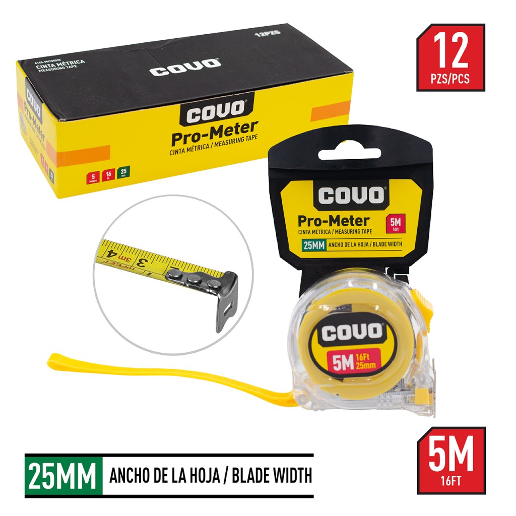 Cinta metrica COVO (25mm x 5 metros)