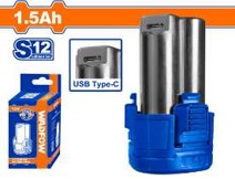 Bateria recargable puerto C 12v 1,5ah WADFOW