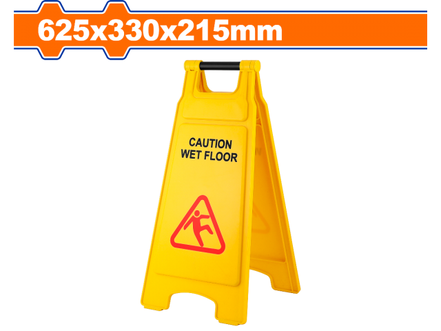 Cartel advertencia piso mojado WADFOW