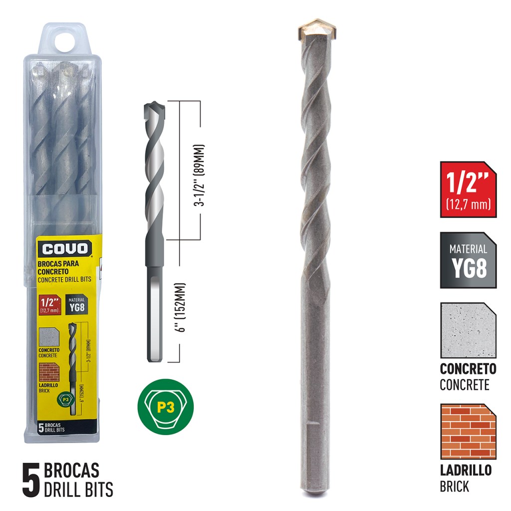 Mecha para concreto COVO (por unidad)