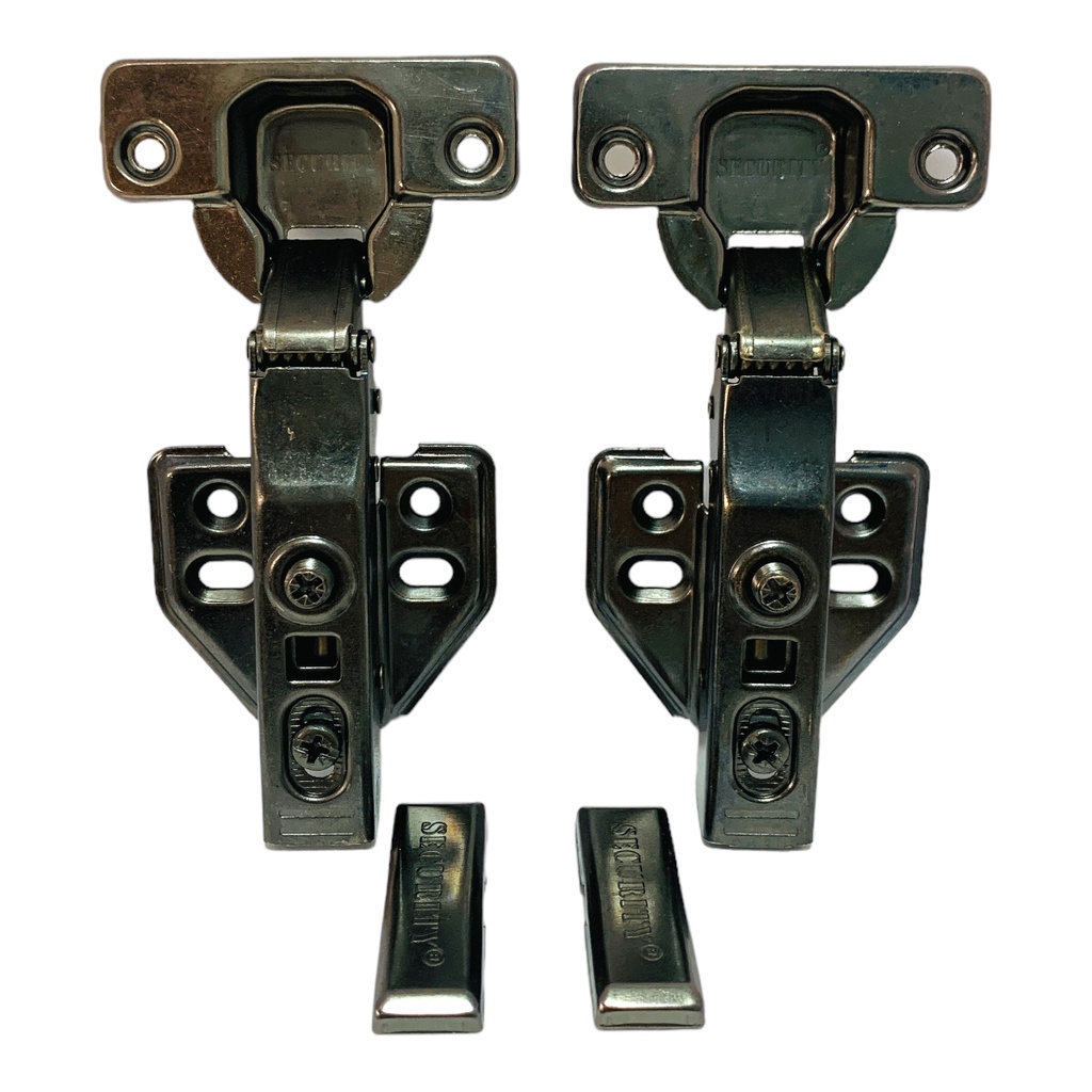 Bisagra cazoleta recta con freno niquelada SECURITY (Par)