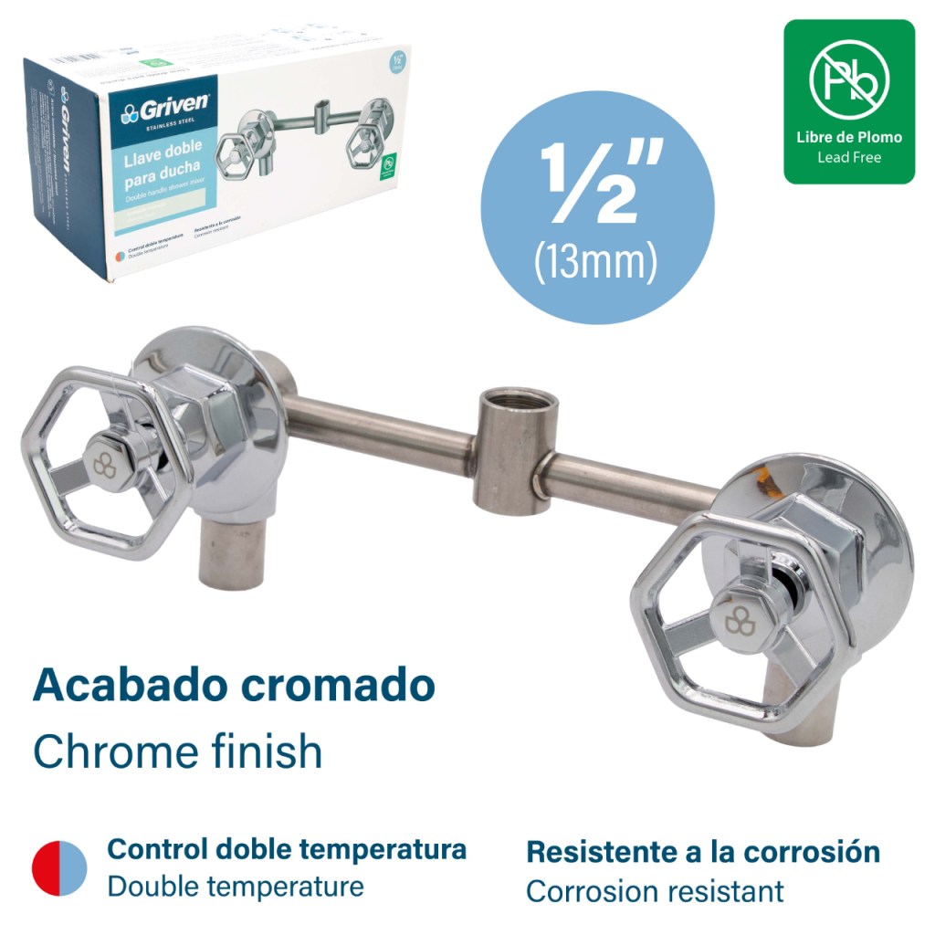 Cuadrante de ducha inox GRIVEN (cromada)