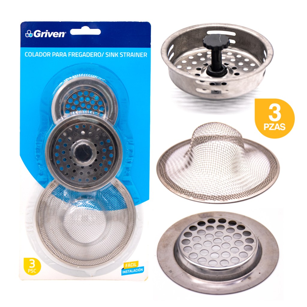 Colador para fregadero GRIVEN (set 3pz)