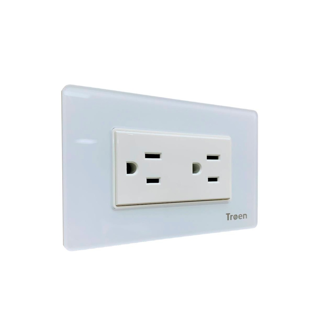 Toma corriente 2p + t TROEN (acrilico blanco)