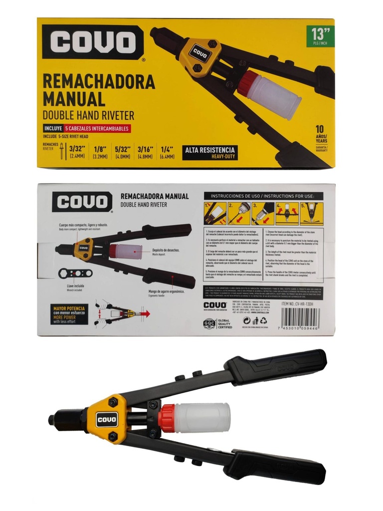 Remachadora manual tipo tijera COVO