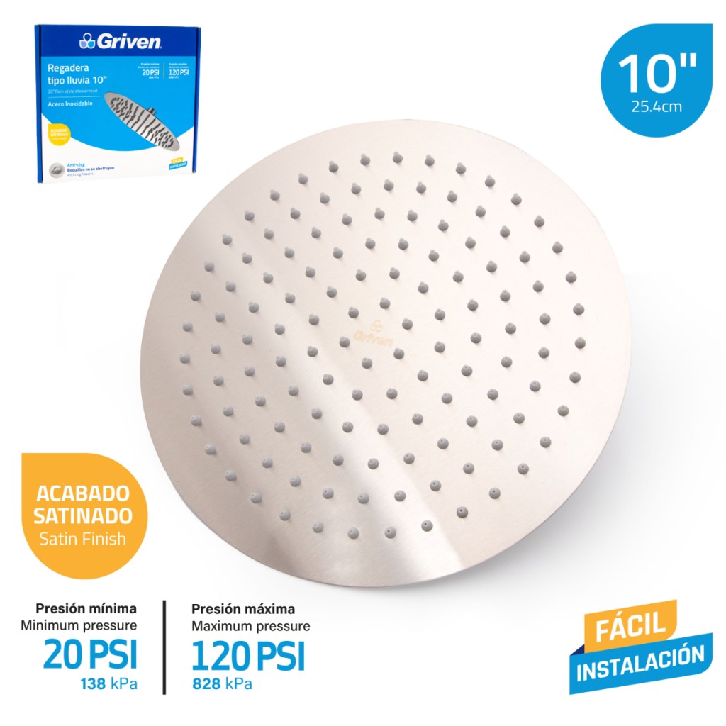 Regadera para ducha GRIVEN (cromada)
