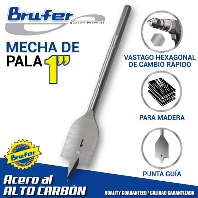 Mecha de pala para madera BRUFER