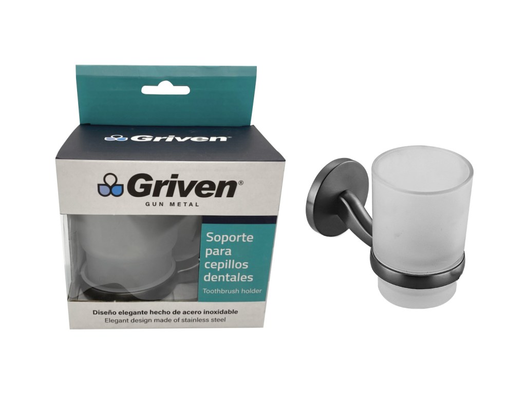Soporte para cepillos gun metal GRIVEN