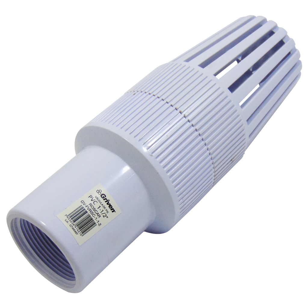 VALVULA CHECK PVC 1.1/2" CON ROSCA GRIVEN