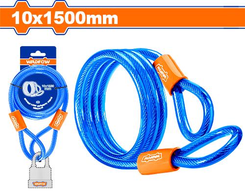 CABLE DE SEGURIDAD DE DOBLE BUCLE 10X1500MM WADFOW