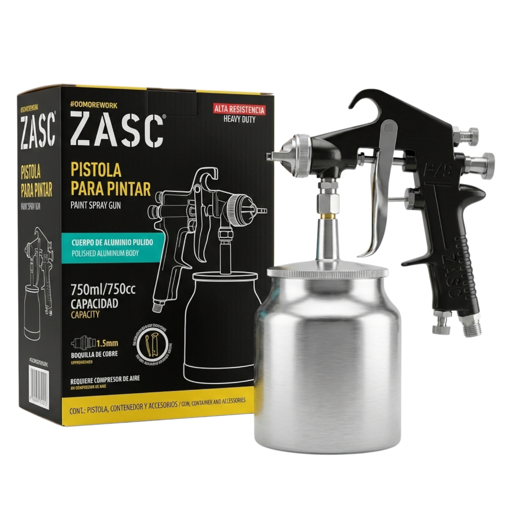Pistola para pintar boquilla 1.5mm 750cc ZASC