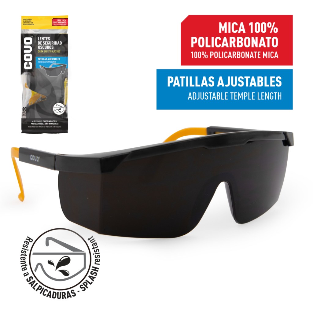 Lente de seguridad oscuro COVO