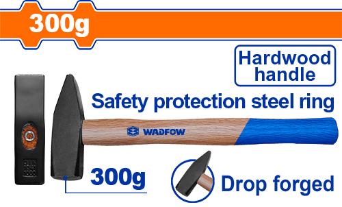 Martillo maquinista mango de madera WADFOW (300 gramos)