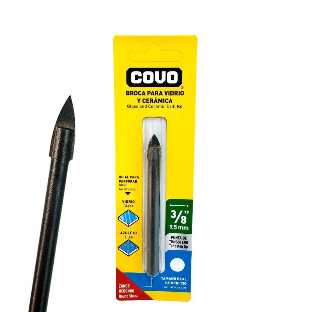 Mecha para vidrio y ceramica COVO (3/8'')