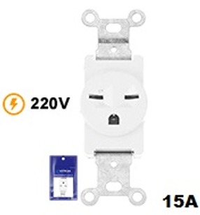 Tomacorriente 2p + t ac220v blanco VITRON (tipo chino)