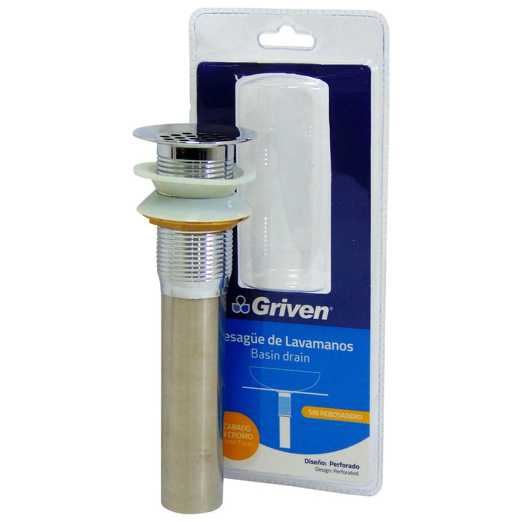 Desague 1.1/4'' con rebose GRIVEN (cromado)