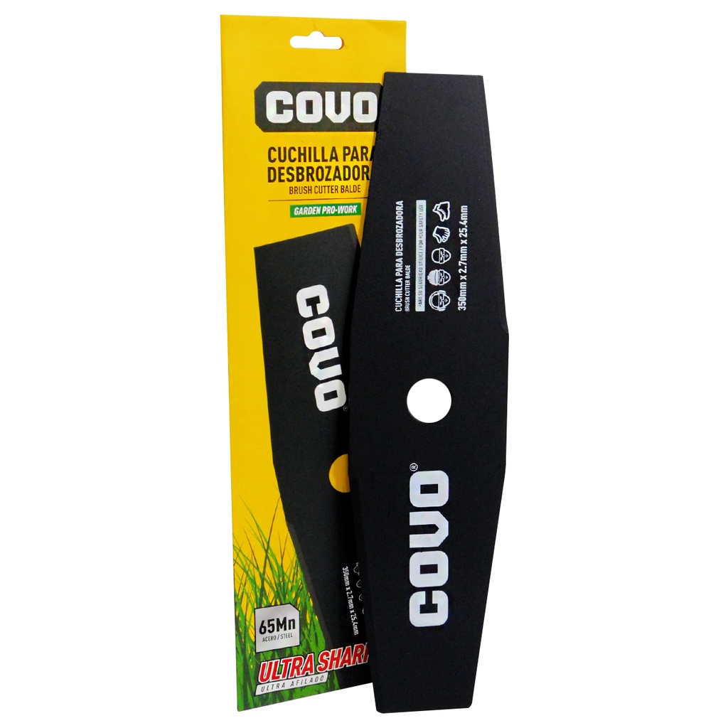 Cuchilla para desmalezadora 350mm x 2,7mm x 25,4mm COVO