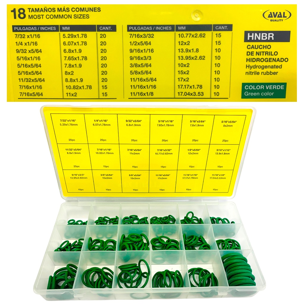 Oring verde SECURITY (set 270pz)