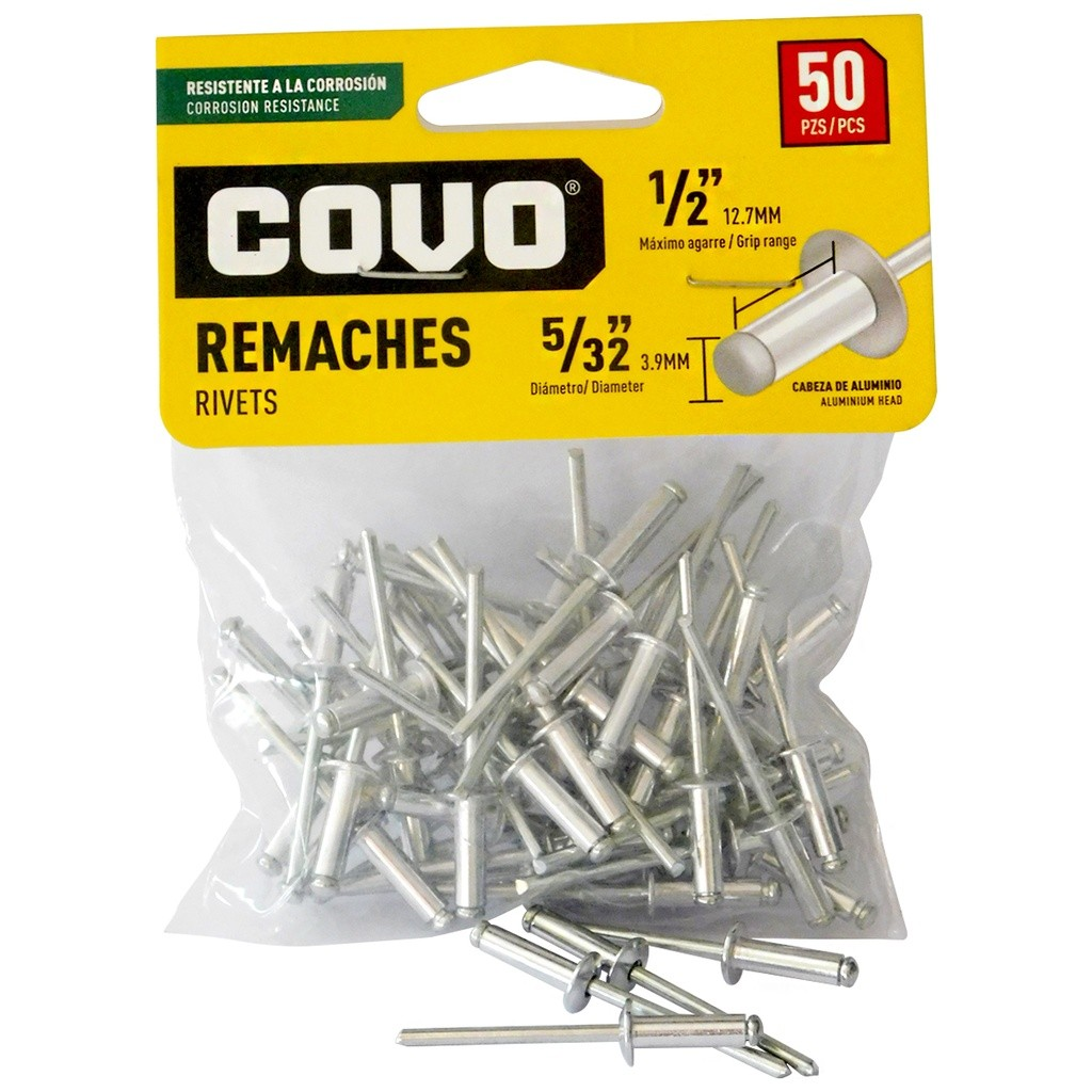 Remache 5/32" x 1/2" COVO (50 pzas)