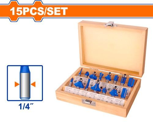 Mecha para enrutador 1/4" WADFOW (set 15pz)