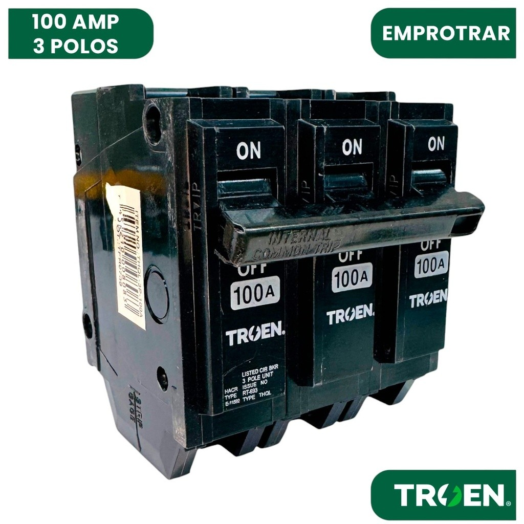 BREAKER PARA EMPOTRAR 3X100 TRIFASICO TROEN