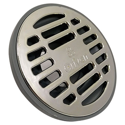 DESAGUE PARA PISO 4" REDONDO CROMADO GRIVEN