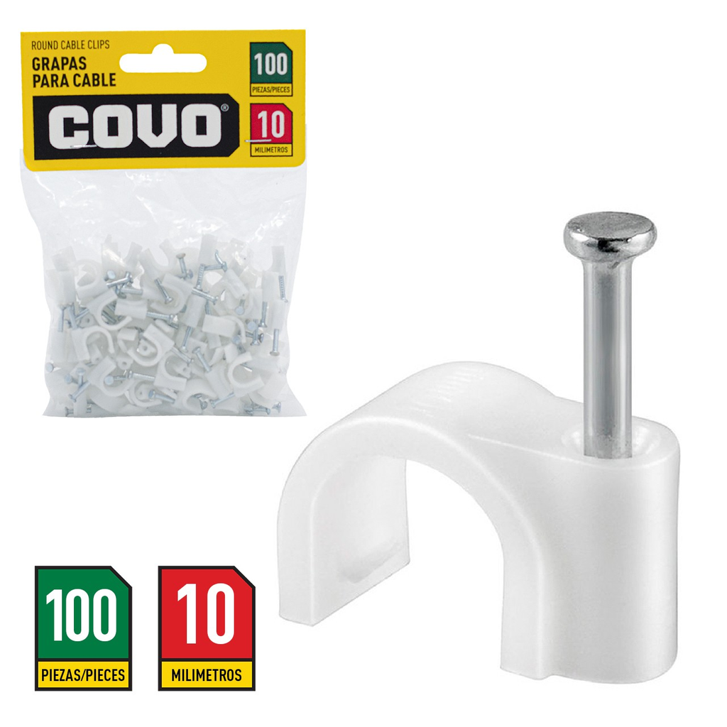 GRAPA PARA CABLE 10MM COVO
