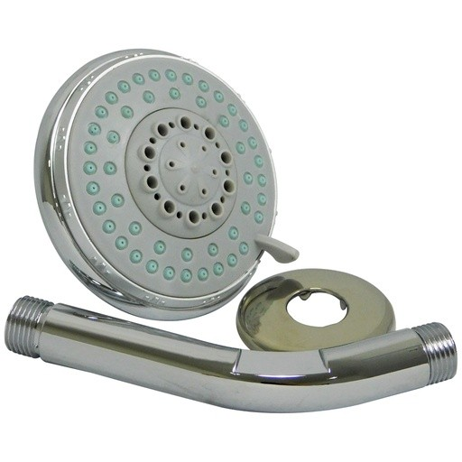 Regadera redonda 4'' con brazo GRIVEN (cromada)