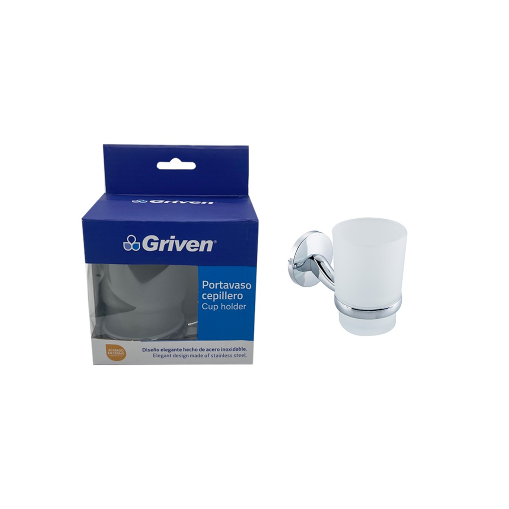 SOPORTE PARA CEPILLOS DE DIENTE CROMADO GRIVEN