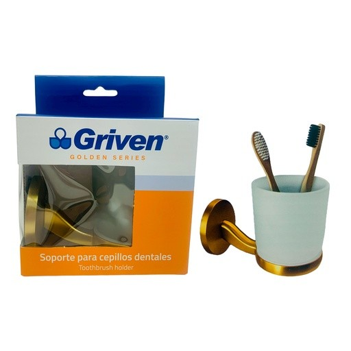 Soporte para cepillos GRIVEN GOLDEN (dorado)