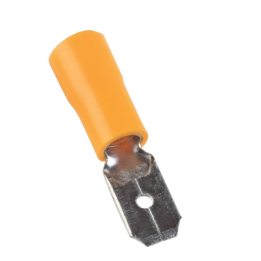 Terminal macho amarillo 12 a 10, d=6.35mm=1/4 plg ANDELI