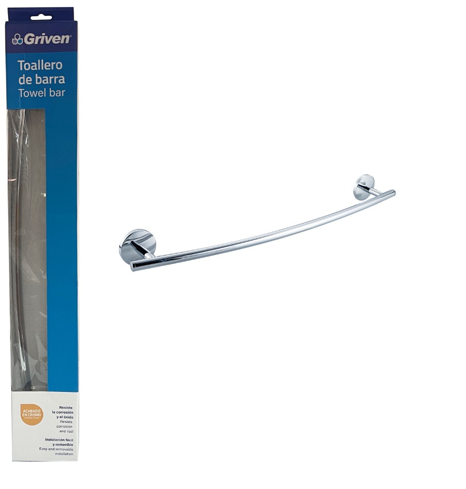 Toallero de barra GRIVEN (cromado)