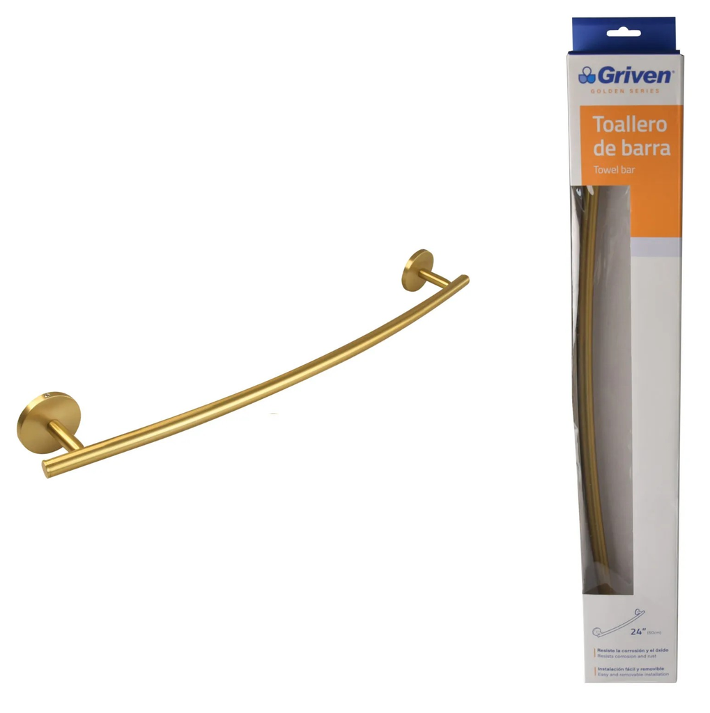 Toallero de barra GRIVEN GOLDEN (dorado)