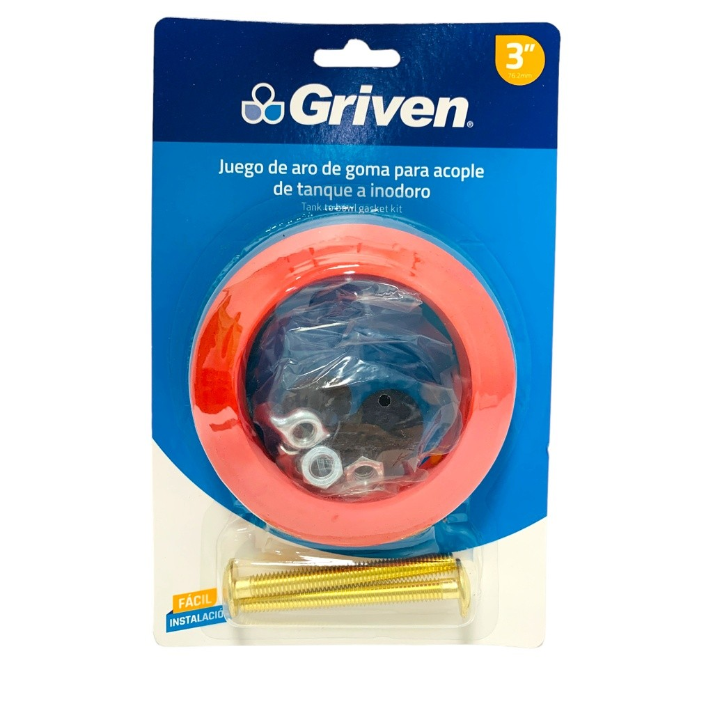 Aro de goma 3" para acople de tanque a inodoro GRIVEN