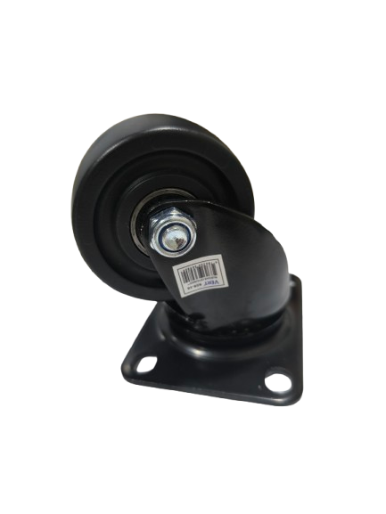 Rueda negra giratoria con base 3" VERT