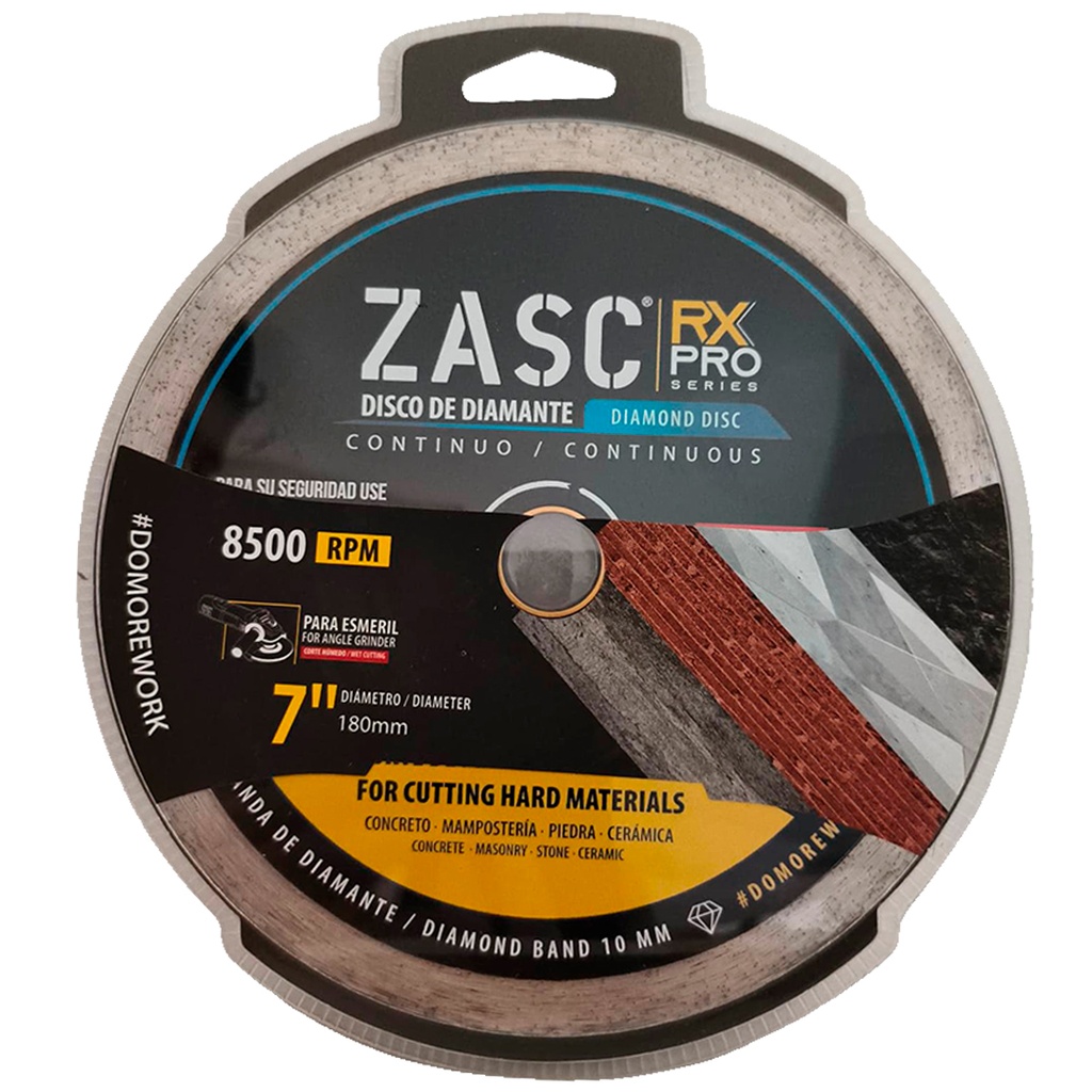 Disco diamantado continuo 7'' x 7/8'' ZASC