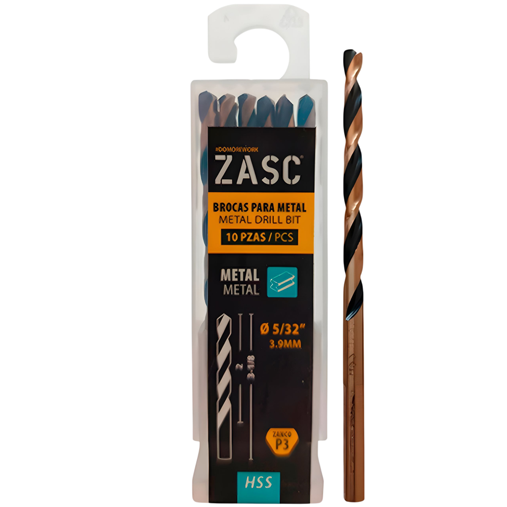 Mecha para metal hss 5/32" x 3.1/8'' ZASC (set 10 pzas)
