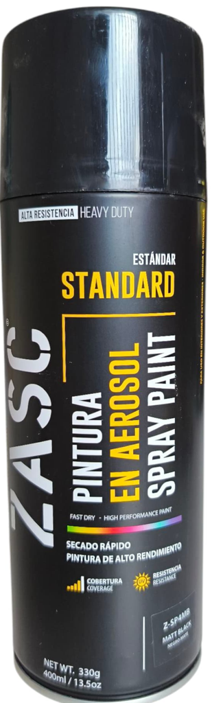 Aerosol uso general negro mate 400ml ZASC